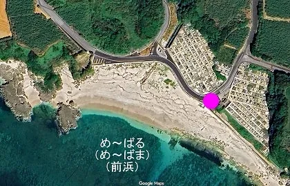 翌日の集合場所の一例を示した地図